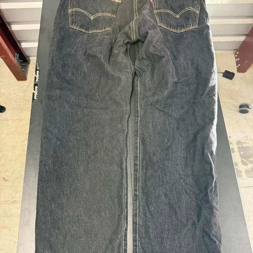 Levi-s Men's Black and Navy Jeans